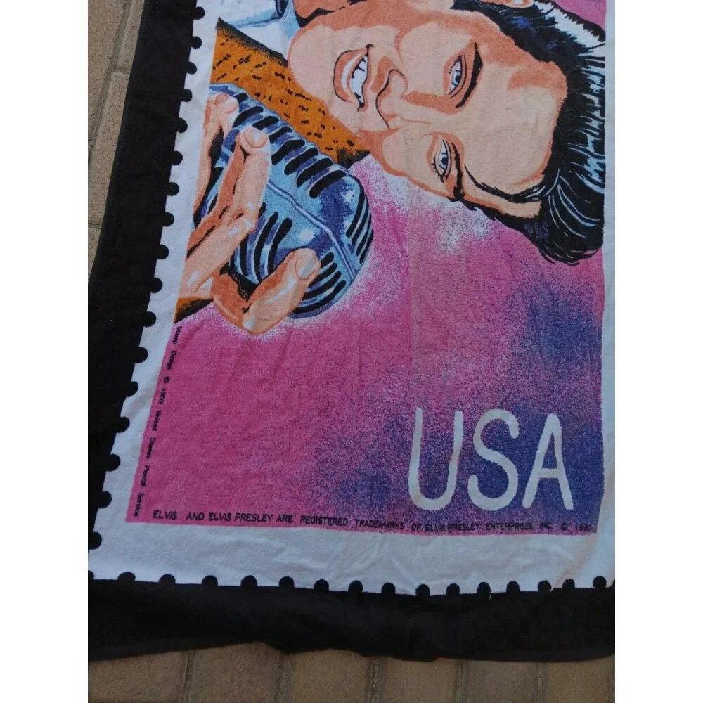New Elvis Presley King of Rock and Roll Beach Stamp Towel Pool Wrap Vintage 1992